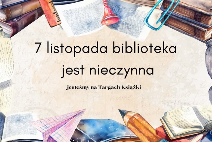 W piątek  7 listopada biblioteka będzie nieczynna